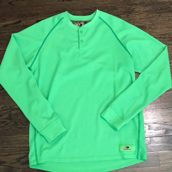lime green thermal shirt